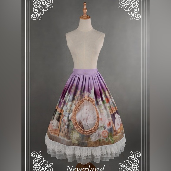 Kitty Courtyard Normal Waist Skirt with rear stretch as zipper closure size 6 - Picture 8 of 11